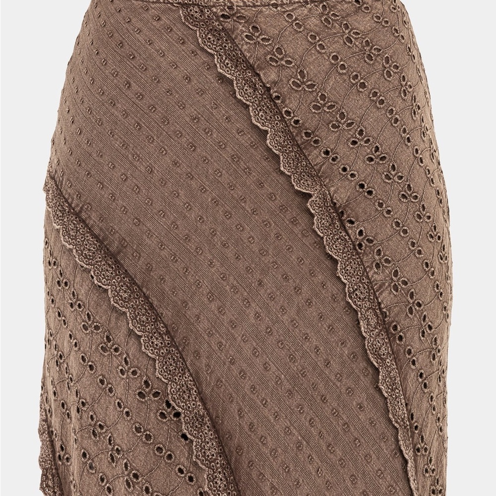 Summerisle Cotton Broderie Detail Midaxi Skirt - size US 14/ UK 18 - Picture 6 of 6